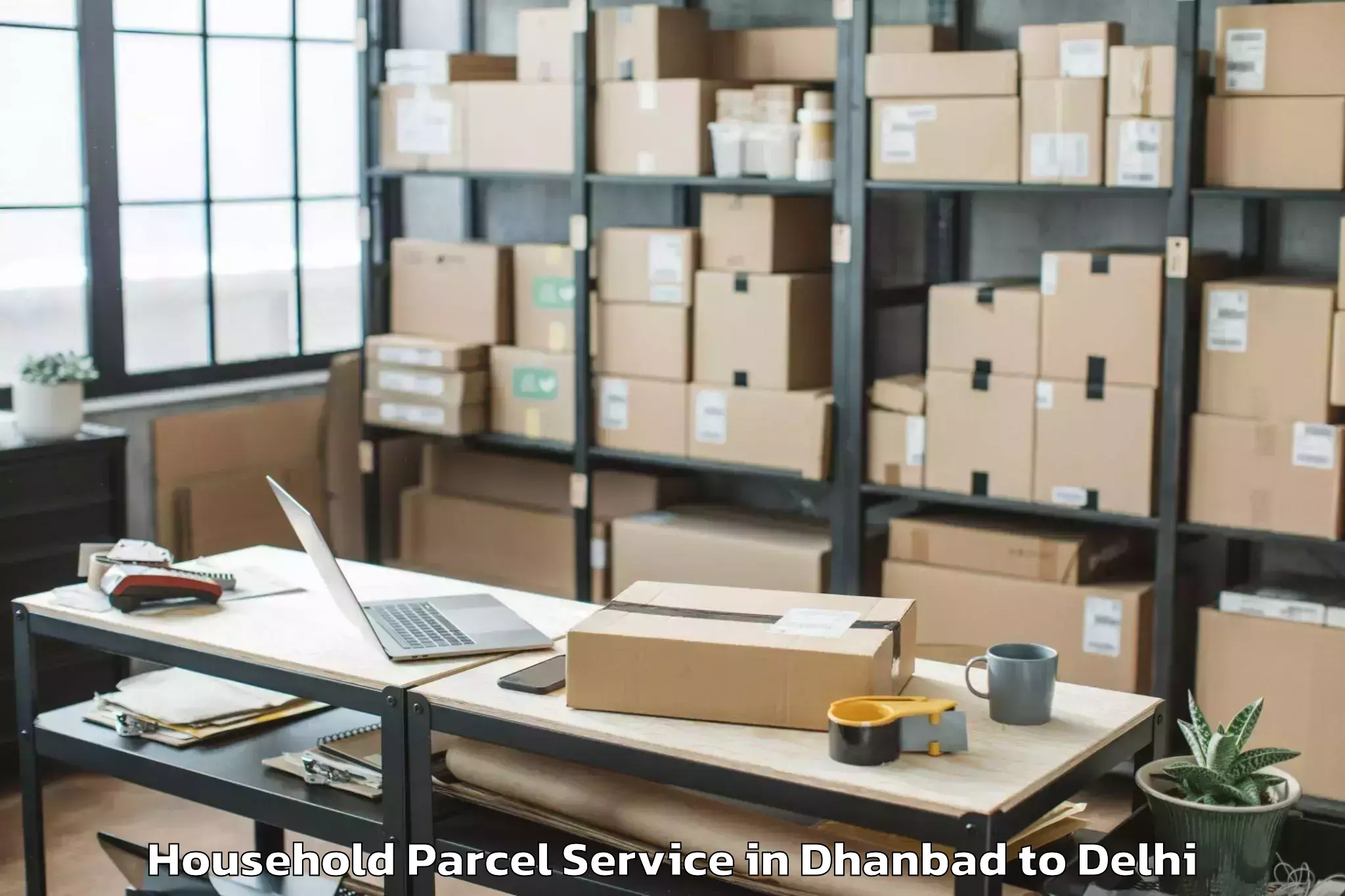 Efficient Dhanbad to Parsvnath Mall Akshardham Household Parcel